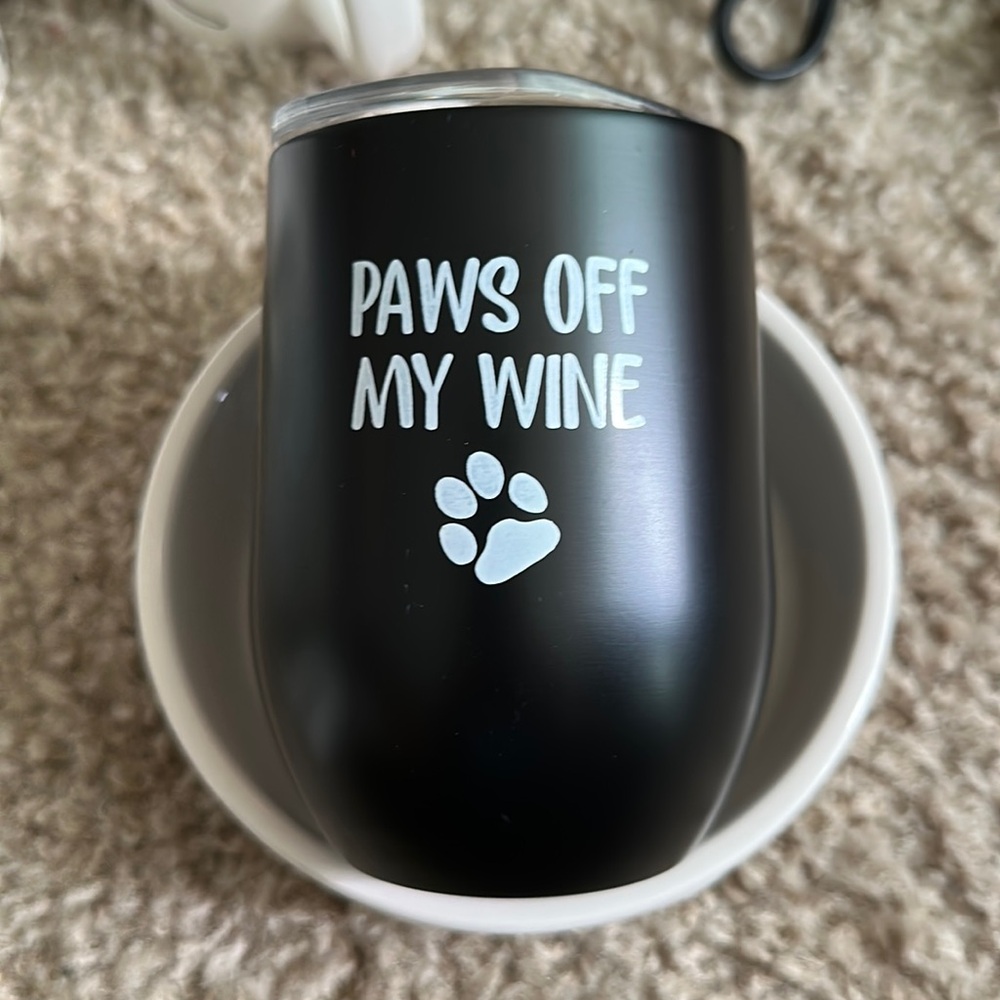 Metal Wine Glass with top 13 oz